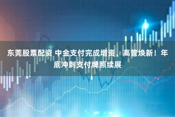 东莞股票配资 中金支付完成增资、高管焕新！年底冲刺支付牌照续展
